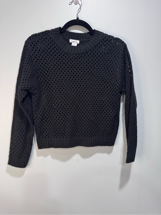 Rue21 Sweaters - rue21 Black Open-Weave Crewneck Sweater